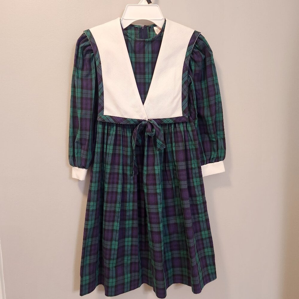 Vintage‎ Ceil Ainsworth Plaid Dress Schoolgirl Style Size 7 Retro Traditional